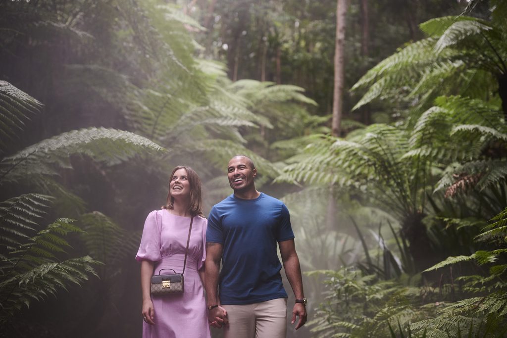 Photography featuring a couple enjoying the National Botanic gardens in Canberra